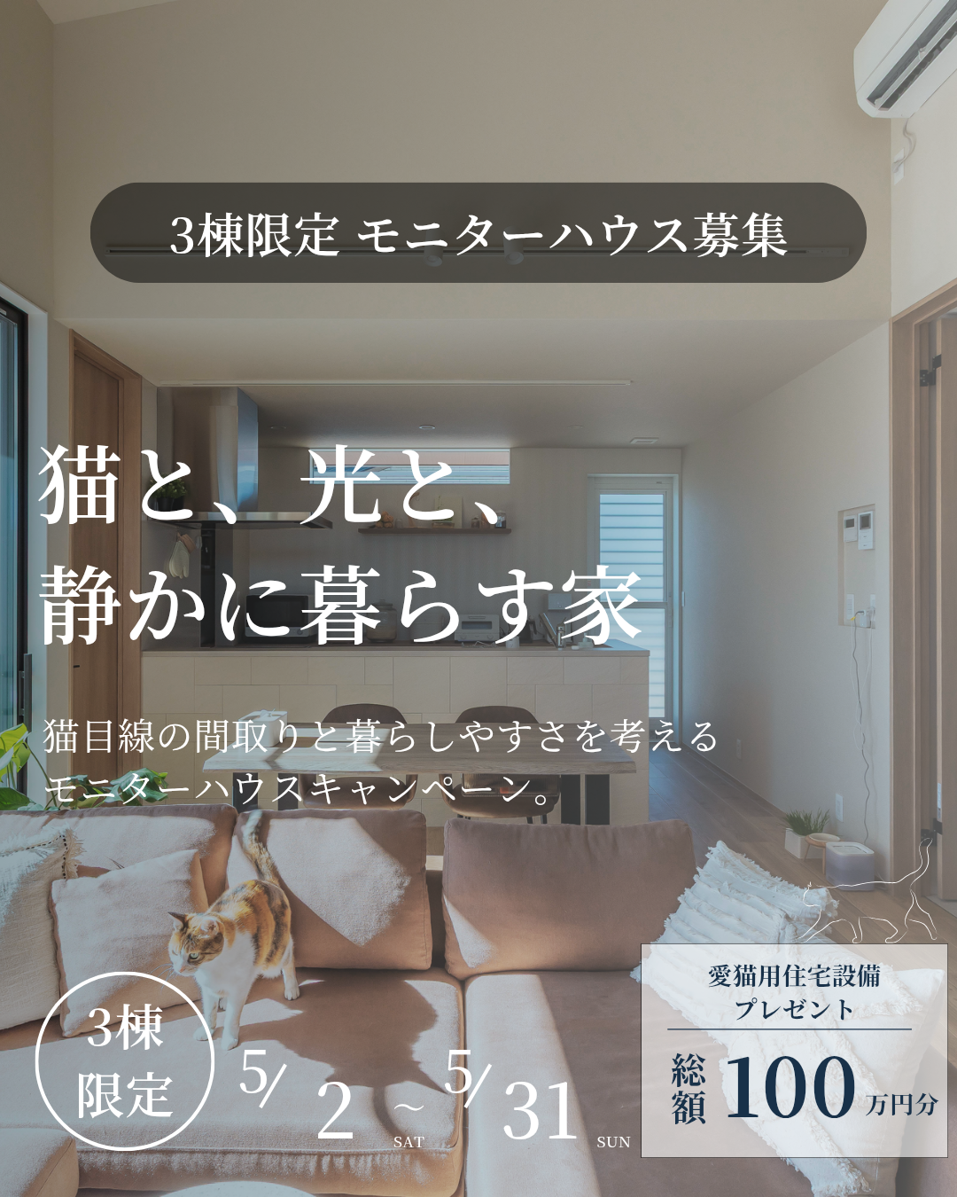 愛猫のためのモニターハウスキャンペーン
